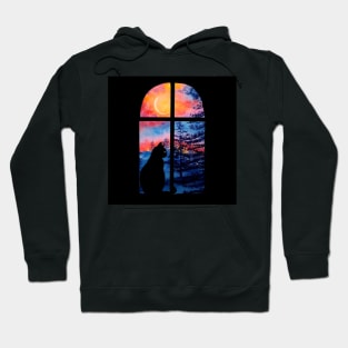 Cat in shadows Hoodie